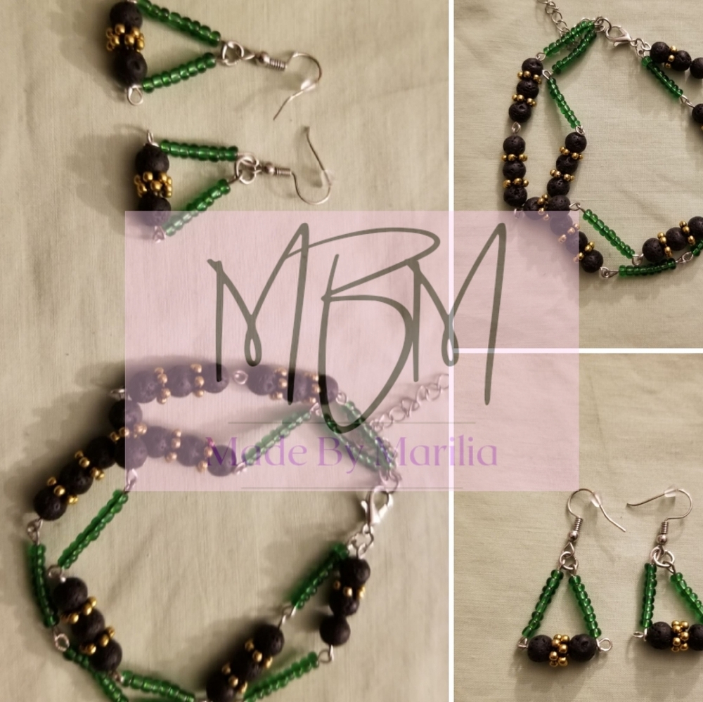 Handmade Bracelet and Earrings set